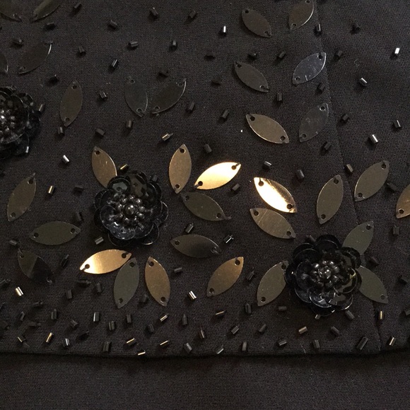 Donna Morgan Floral Beaded Formal Midi Dress 3/4 Sleeves - Picture 16 of 16